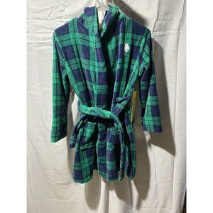 NWT U.S. Polo Assn. Kids Plush Fleece Robe w/Shawl Collar Port Royale Size 10/12